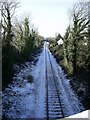 Looking west along the Cardiff-Coryton  railway line, Rhiwbina