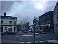 Mini roundabout on High Street, Egham