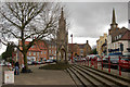SP5762 : Daventry: High Street and Market Square and market cross by In Depth