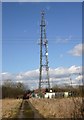 SP1858 : Telecommunications tower near Hawkswood Farm by David P Howard