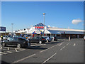 Entrance to Tesco retail store on Greyhound retail park