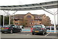 Daventry: civic centre and covered walkway