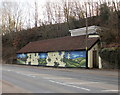 Colourful mural alongside A4048