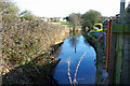 Waterway behind the houses