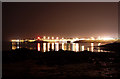 J5082 : The entrance to Bangor harbour at night by Rossographer
