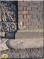 Rivet bench mark on Castle Road railway bridge