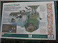 TL9293 : Cranberry Rough information board by Hugh Venables