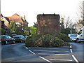 Unusual traffic island, Pevensey Road