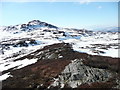 Rocky outcrop on the northern slopes of Beinn Eagagach