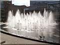SJ8498 : Piccadilly Gardens Fountains by David Dixon