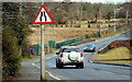 "Road narrows" sign, Lisburn