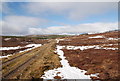 NN6060 : Moorland road, Aulich Burn, Loch Rannoch by David G Campbell