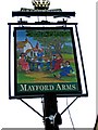 The Mayford Arms pub sign, Guildford Road