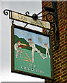 The Cricketers pub sign, Westfield Road