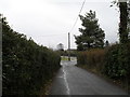 Looking down Church Lane towards the main road