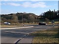 The junction of the Garn road with the A487 at Dolbenmaen