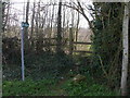 Stile and footpath sign, near Old Bishton