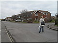 Crossing  Gainsborough Drive and heading towards Lingfield Way