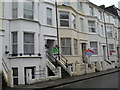 Estate agents signs in Crescent Road