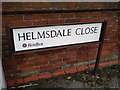 Street sign, Helmsdale Close, Reading