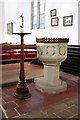 The church of St Remigius in Roydon - baptismal font