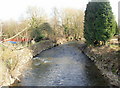 Afon Lwyd downstream from Caerleon Road, Ponthir