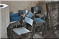 TL8594 : All Saints Church, Stanford - interior - chairs by Nick Mutton 01329 000000