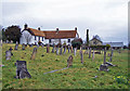 Churchyard and cottages, South Tawton