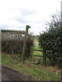 Public footpath with stile