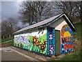 Colourful shed, Trefusis Gardens