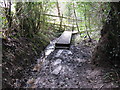 Wooden walkway covering ditch on path to Danehill