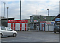 Woking Football Club - entrance to ground at Kingfield Stadium