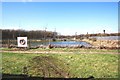 Fenced reservoir near Lazenby