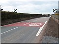 Traffic calming measures on the western outskirts of Chwilog