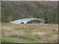 Pipe bridge on the Stocks Reservoir Aqueduct on the River Hodder