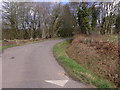 Sharp bend on bridleway