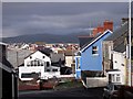 Jumble of  colourful housing, Upper Borth