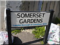 Street sign, Somerset Gardens SE13