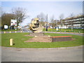 Sculpture at the entrance to the New Cross Hospital