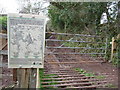 Mid Devon : Conservation Walk Sign & Gate