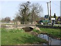 SK0428 : Bridge over mill race of  Blythebridge Mill by John M