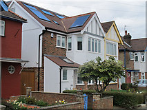 TQ2081 : Solar water heating and roof windows, North Acton by David Hawgood