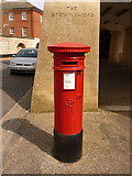 SY6790 : Poundbury: postbox № DT1 214, Longmoor Street by Chris Downer