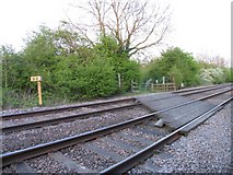 SK8415 : Level crossing on lane from Whissendine to Teigh by milepost 98 by Andrew Tatlow