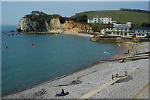 SZ3485 : Freshwater Bay, Isle of Wight by Peter Trimming
