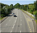 A48 west from Coedkernew Footbridge