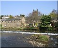 Weir & Landing Stage - River Aire, Bingley