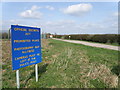 Warning sign on the airfield perimeter