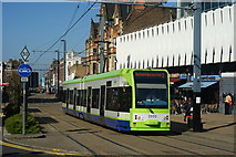 TQ3265 : Tram in George Street, Croydon by Peter Trimming