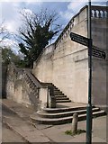 TQ2076 : Steps at Chiswick Bridge by Derek Harper